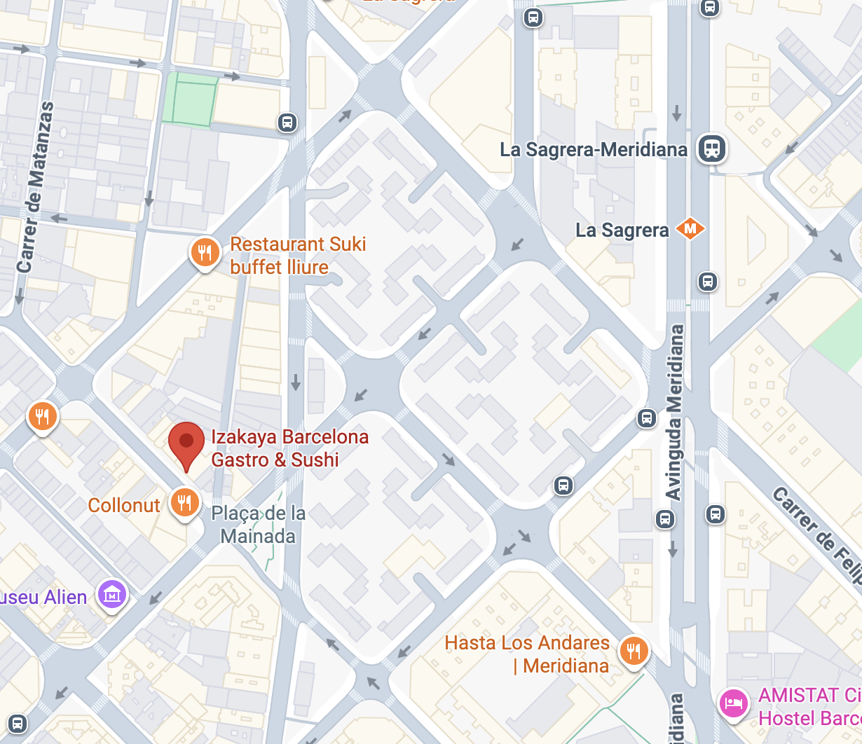 mapa izakaya barcelona