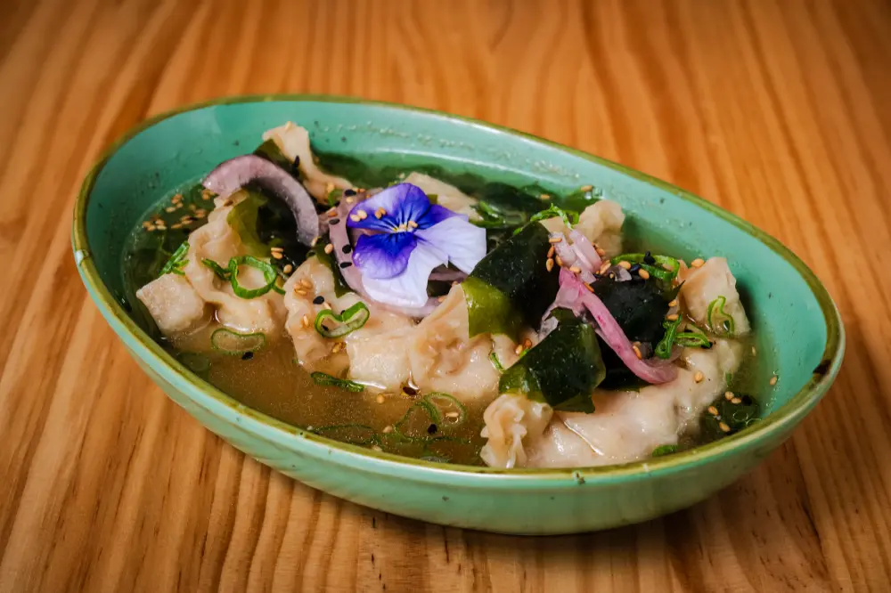 gyozas de vieira y panceta